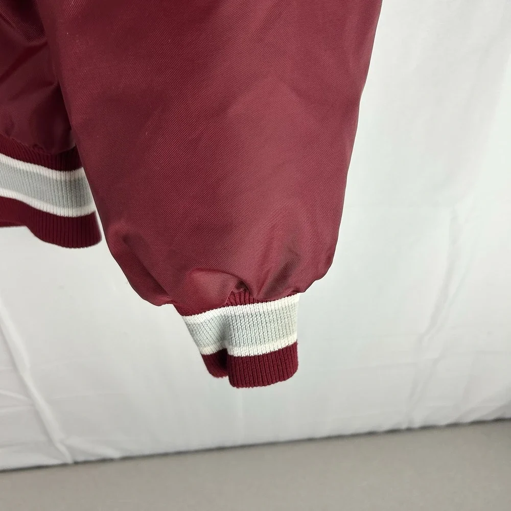 Vintage‎ DeLong Athletic Jacket Oilers Red Made in USA Mens Large 80s 90s
